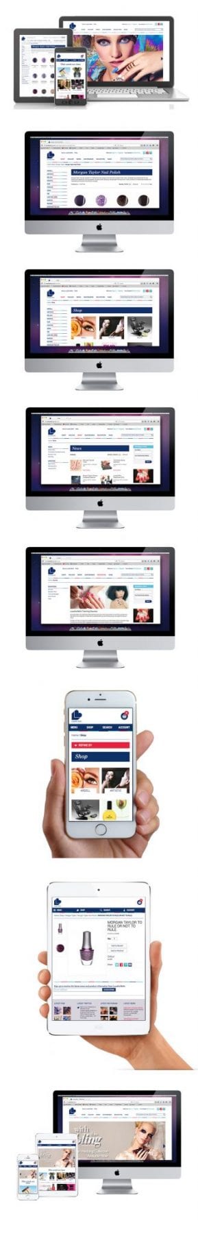 Image of Louella Belle website layouts, designed by graphic designer and branding designer Jessica Croome of Perth WA