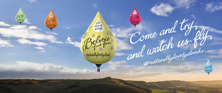 Images of Belvoir Balloon web banner, designed by graphic designer and branding designer Jessica Croome of Perth WA