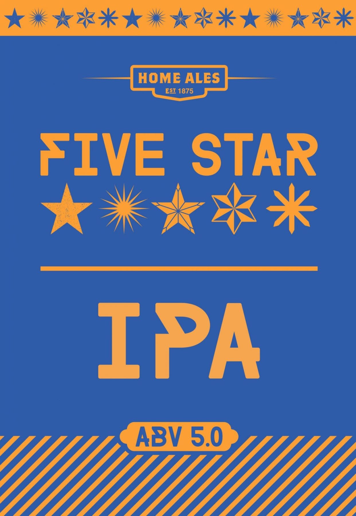 Design for Five Star IPA pump clip designed by branding designer and graphic designer Jessica Croome of Perth, WA