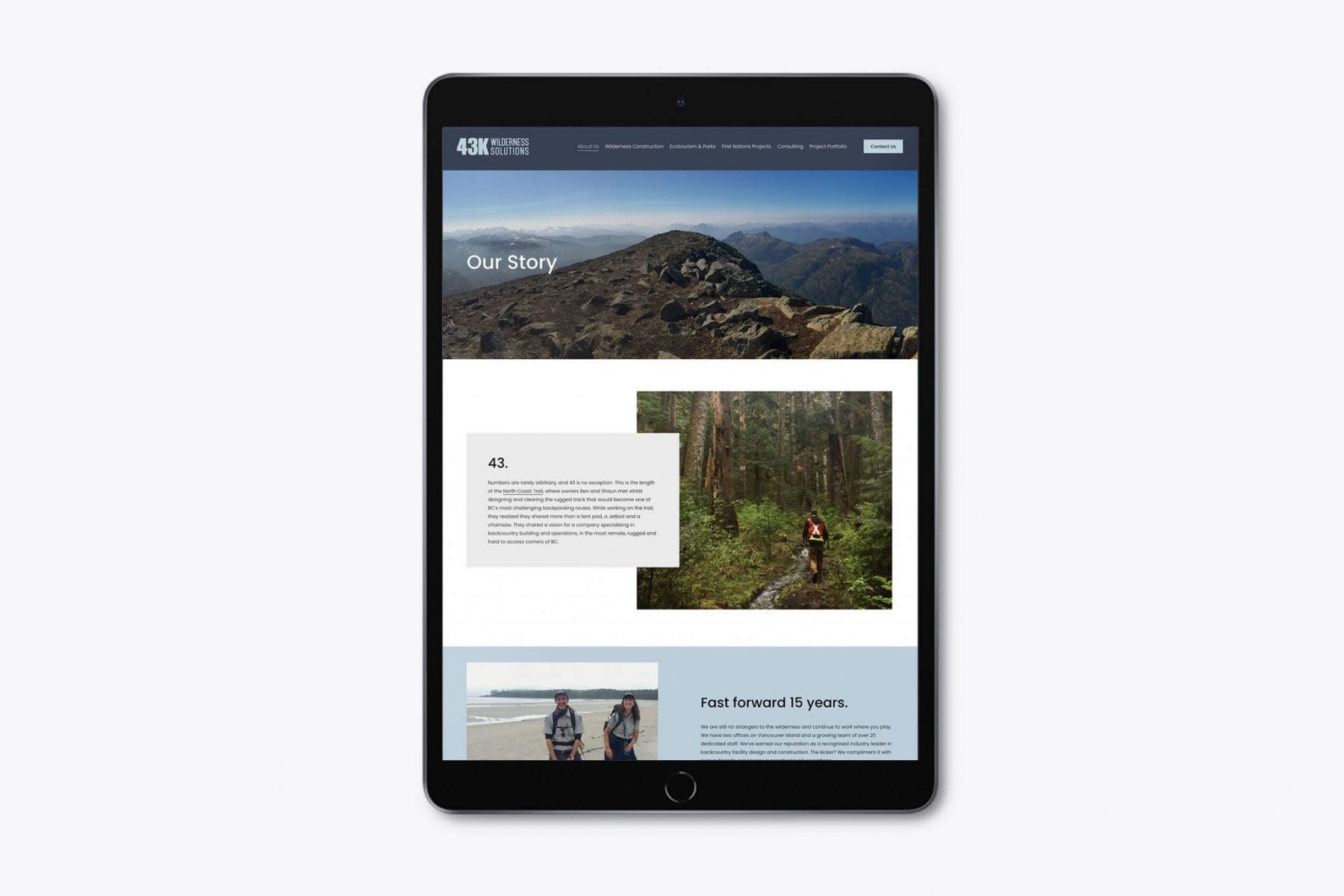 43k Wilderness Solutions website design
